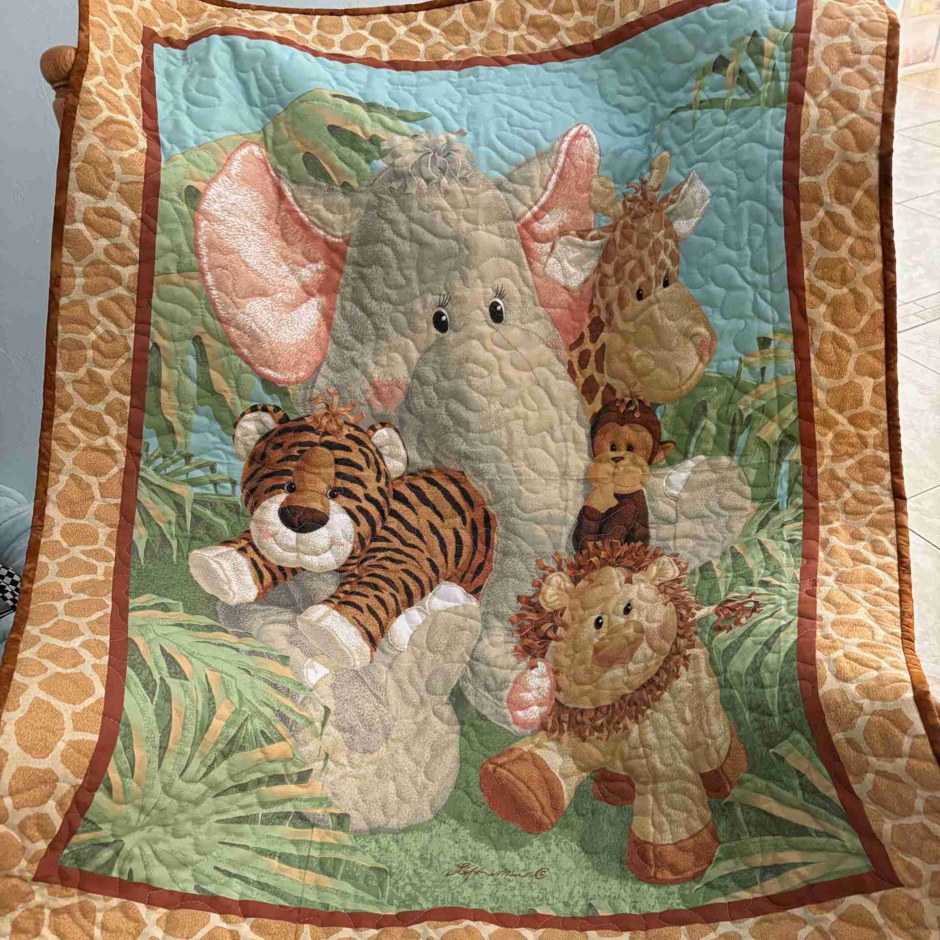 Jungle Friends panel quilt kits
